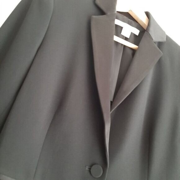 DIANE VON FURSTENBERG Jennie Blazer Jacket Four-Season Stretch Black Sz 2 - Picture 8 of 16